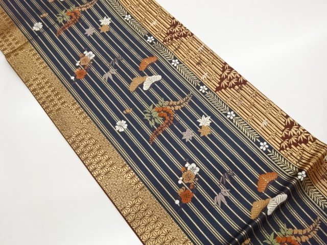 JAPANESE KIMONO / FUKURO OBI / WOVEN SHOCHIKUBAI 
